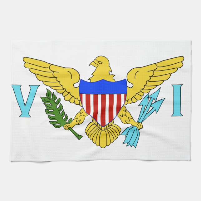 US Virgin Islands flag Kitchen Towel (Horizontal)
