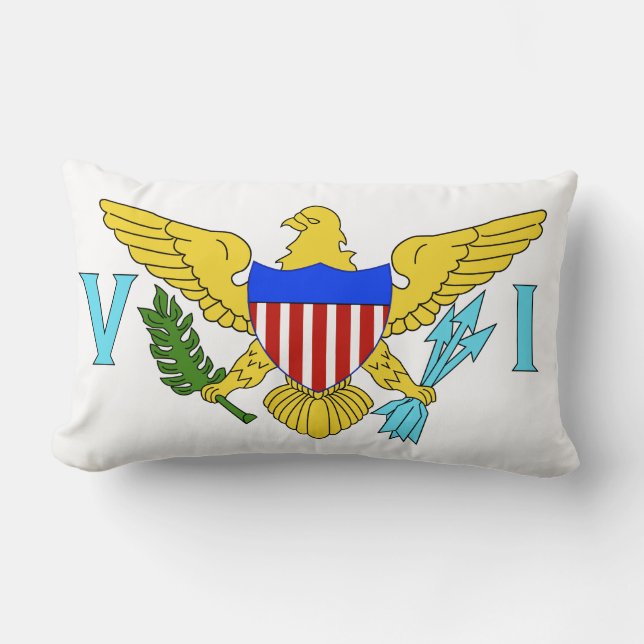 US Virgin Islands flag Lumbar Pillow (Front)