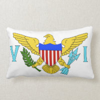 US Virgin Islands flag Lumbar Pillow