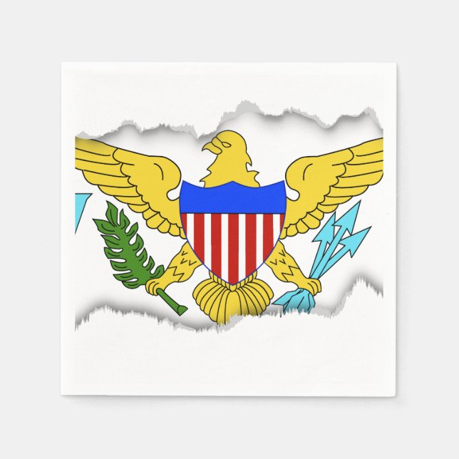 US Virgin Islands flag Paper Napkins (Front)