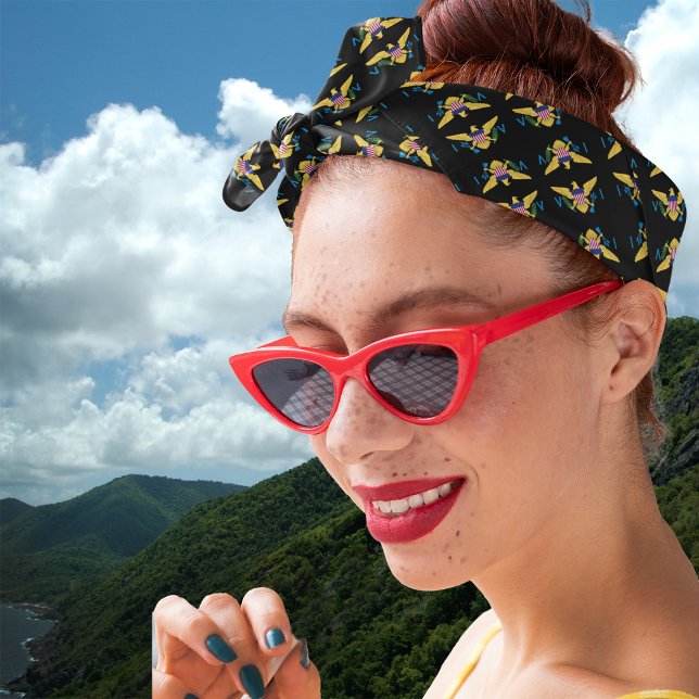 US Virgin Islands Flag Pattern USVI Caribbean   Bandana (Creator Uploaded)