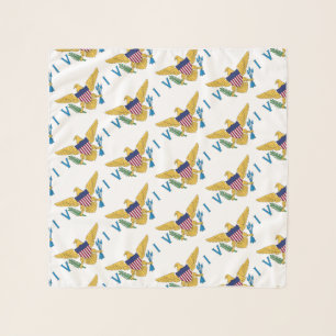 US Virgin Islands Flag Pattern USVI Caribbean  Scarf