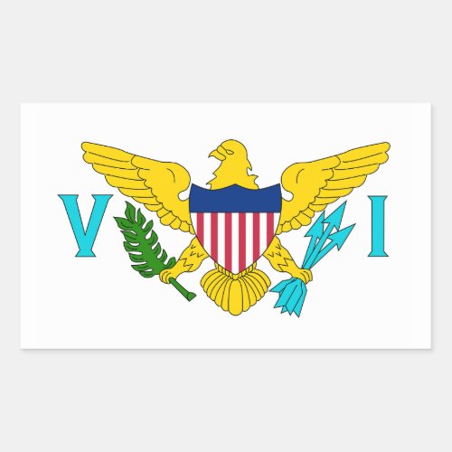 US Virgin Islands Flag Rectangular Sticker
