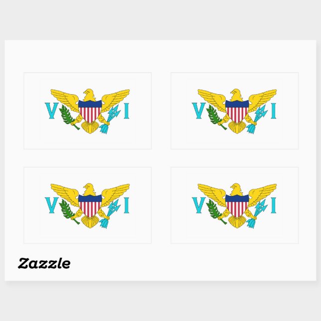 US Virgin Islands Flag Rectangular Sticker (Sheet)