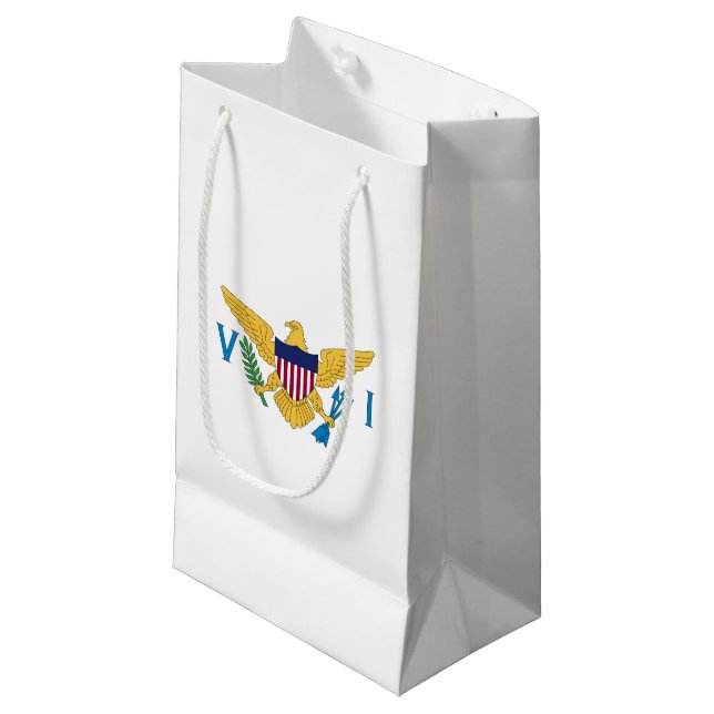 US Virgin Islands flag Small Gift Bag (Front Angled)