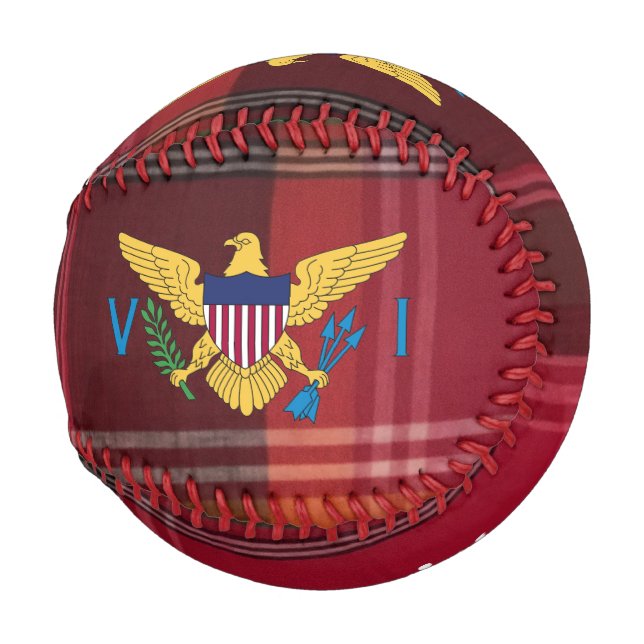 US Virgin Islands Flag St. Croix Madras Custom  Baseball (Back Left)