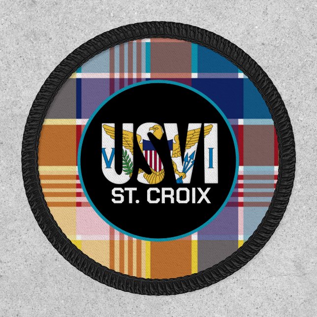US Virgin Islands Flag St. Croix Madras USVI Patch (Front)