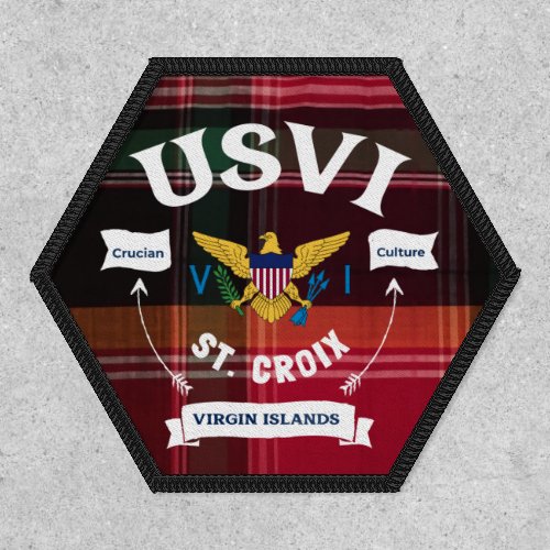 US Virgin Islands Flag St Croix Madras USVI Patch