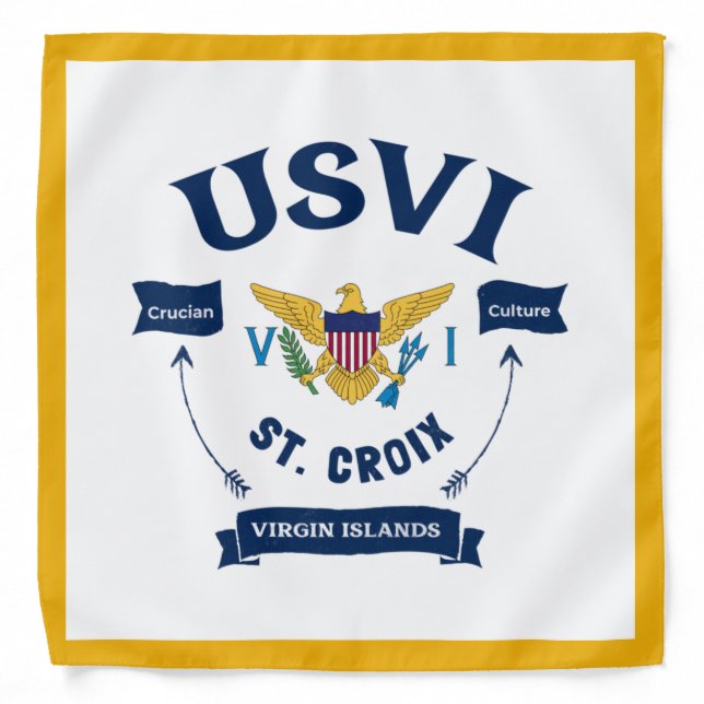 US Virgin Islands Flag St. Croix USVI Bandana (Front)