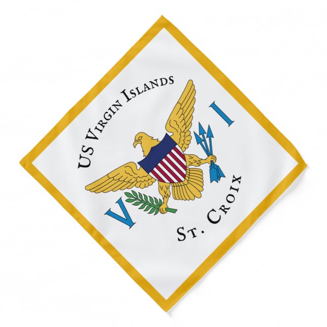 US Virgin Islands Flag St. Croix USVI Caribbean Bandana (Front)