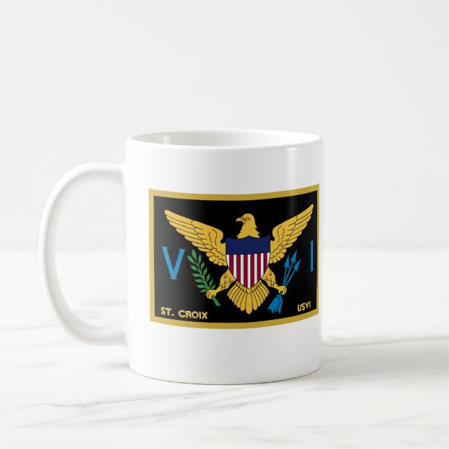 US Virgin Islands Flag St. Croix USVI Caribbean  Coffee Mug (Left)
