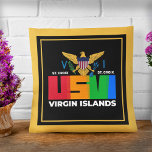 US Virgin Islands Flag St. Croix USVI Caribbean Throw Pillow<br><div class="desc">US Virgin Islands Flag St. Croix USVI Caribbean Throw Pillow is great for your home decor. The pillow is beautiful seeint the US Virgin Islands Flag every day or give as a gift to the special person in your life.</div>