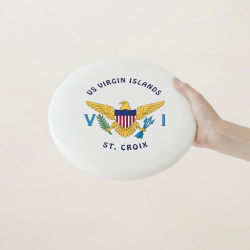 US Virgin Islands Flag St Croix USVI Caribbean Wham_O Frisbee