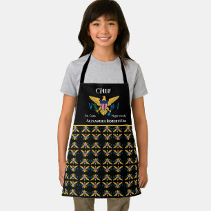 US Virgin Islands Flag St. Croix USVI Child Custom Apron