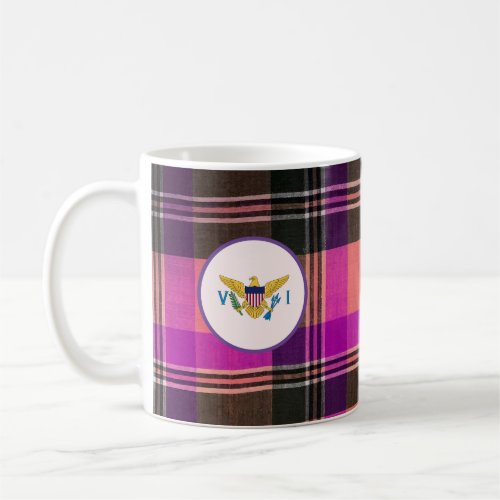 US Virgin Islands Flag St Croix USVI Madras  Coffee Mug