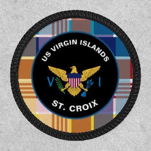 US Virgin Islands Flag St. Croix USVI Madras Patch