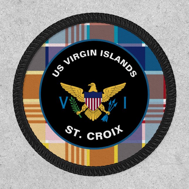 US Virgin Islands Flag St. Croix USVI Madras Patch (Front)