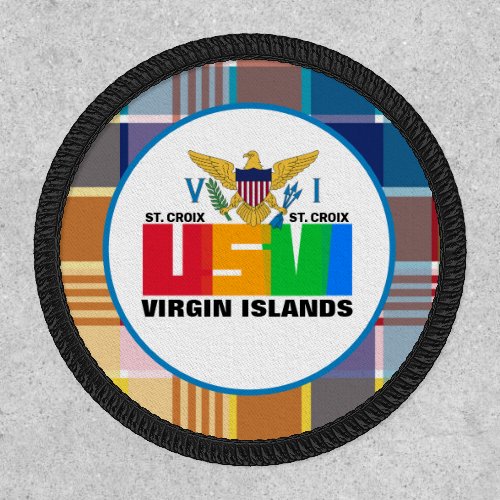 US Virgin Islands Flag St Croix USVI Madras Patch