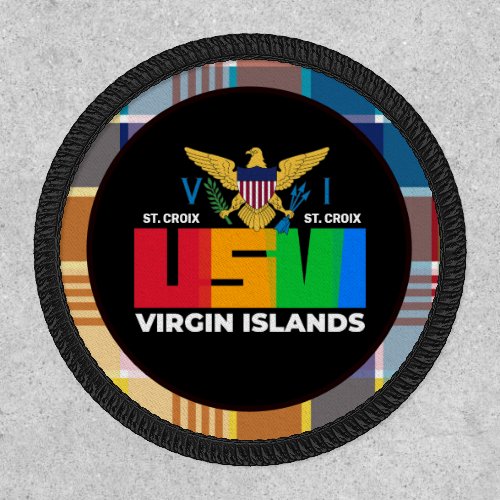 US Virgin Islands Flag St Croix USVI Madras Patch