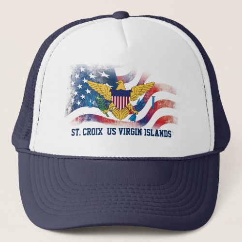 US Virgin Islands Flag St Croix USVI Patriotic  Trucker Hat