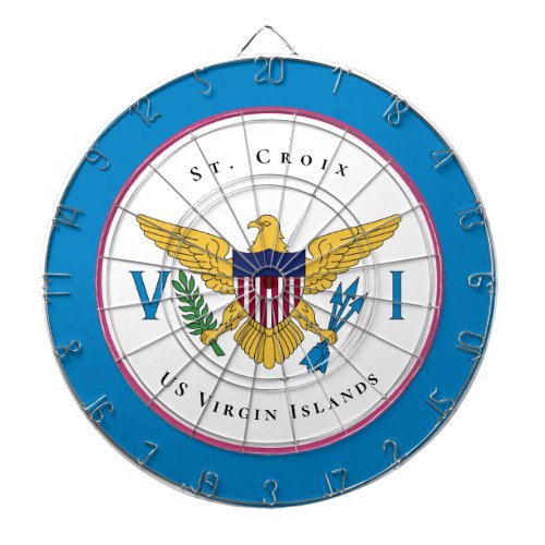 US Virgin Islands Flag St Croix USVI  Personalize Dart Board