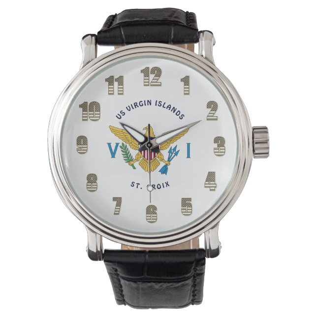 US Virgin Islands Flag St. Croix USVI Personalize Watch (Front)