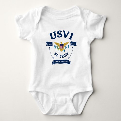 US Virgin Islands Flag St Croix USVI Tropical Baby Bodysuit