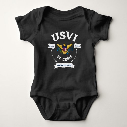 US Virgin Islands Flag St Croix USVI Tropical  Baby Bodysuit