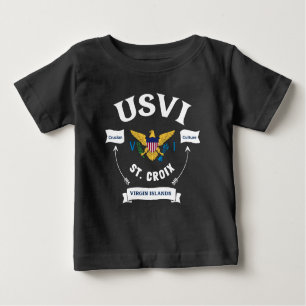 US Virgin Islands Flag St. Croix USVI Tropical Baby T-Shirt
