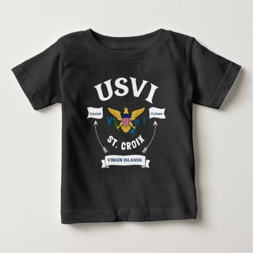 US Virgin Islands Flag St Croix USVI Tropical Baby T_Shirt