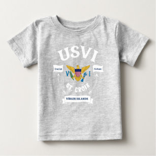 US Virgin Islands Flag St. Croix USVI Tropical Baby T-Shirt