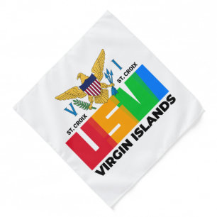 US Virgin Islands Flag St. Croix USVI Tropical Bandana