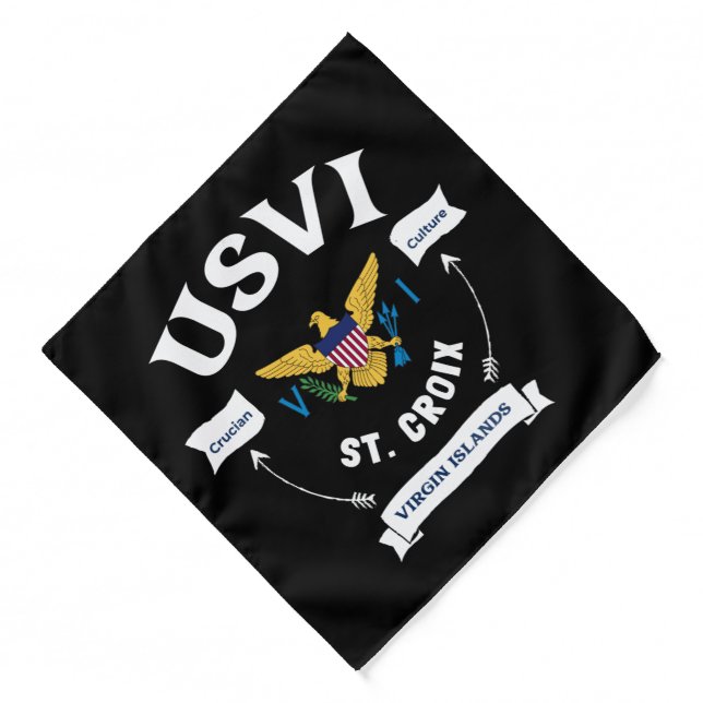 US Virgin Islands Flag St. Croix USVI Tropical  Bandana (Front)