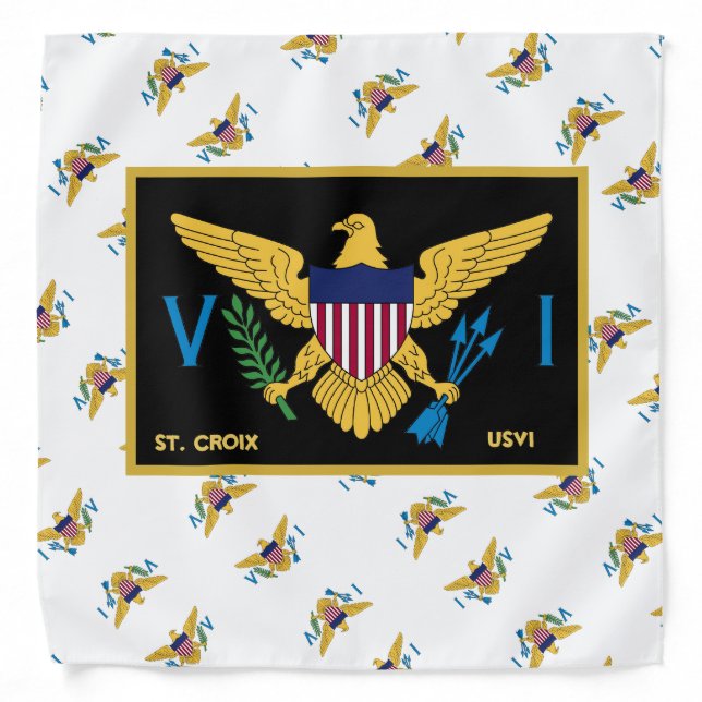 US Virgin Islands Flag St. Croix USVI Tropical  Bandana (Front)