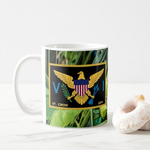 US Virgin Islands Flag St Croix USVI Tropical Coffee Mug