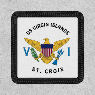 US Virgin Islands Flag St. Croix USVI Tropical    Patch