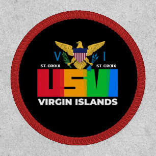 US Virgin Islands Flag St. Croix USVI Tropical Patch