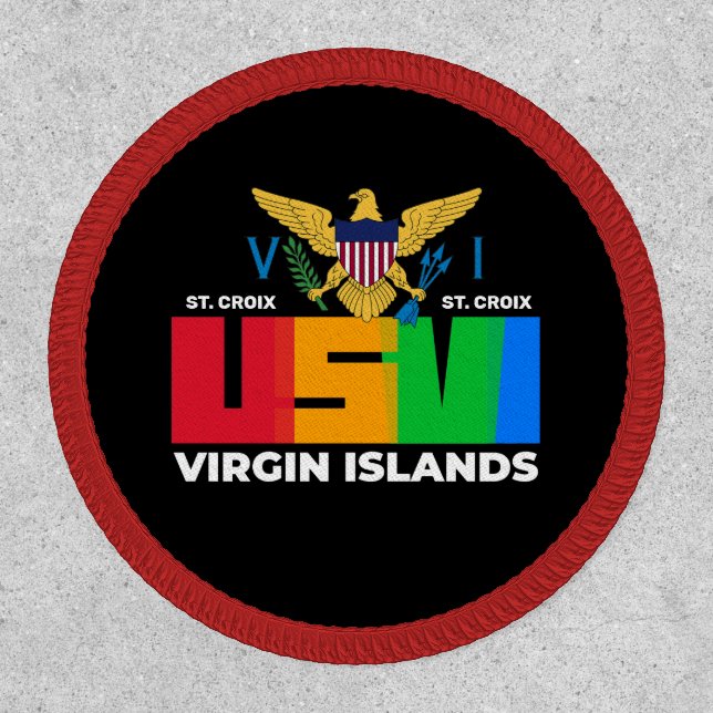 US Virgin Islands Flag St. Croix USVI Tropical   Patch (Front)