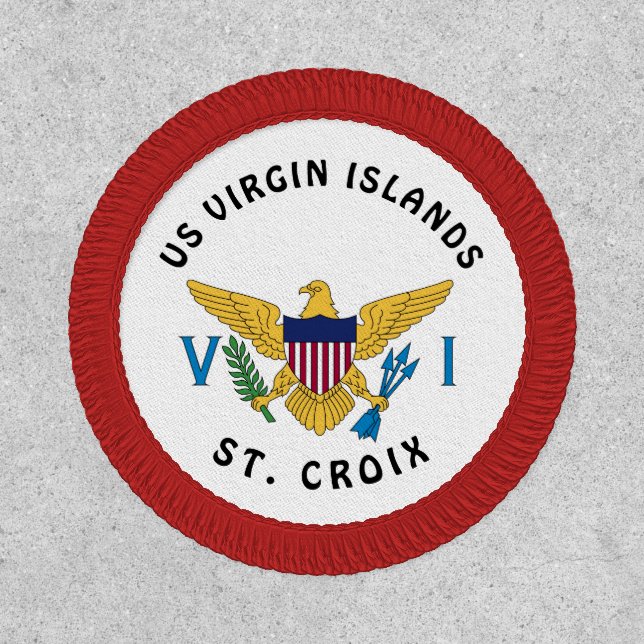 US Virgin Islands Flag St. Croix USVI Tropical  Patch (Front)