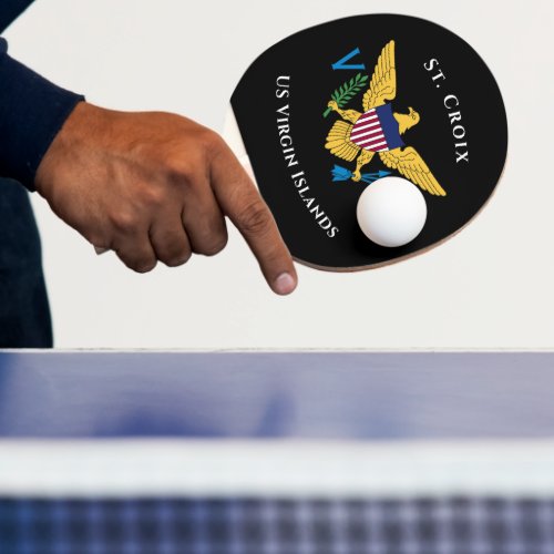 US Virgin Islands Flag St Croix USVI Tropical Ping Pong Paddle