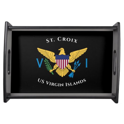 US Virgin Islands Flag St Croix USVI Tropical  Serving Tray