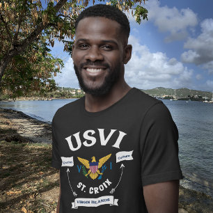 US Virgin Islands Flag St. Croix USVI Tropical T-Shirt
