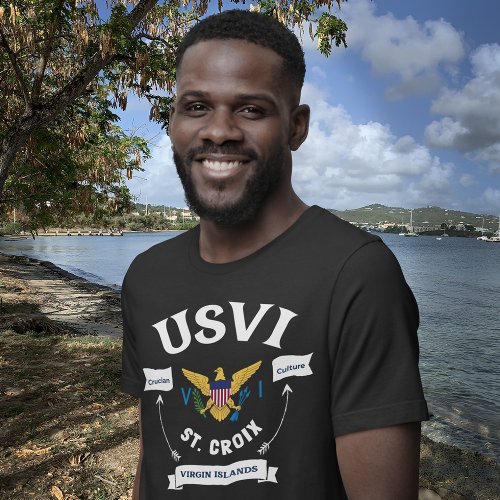 US Virgin Islands Flag St Croix USVI Tropical T_Shirt
