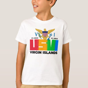 US Virgin Islands Flag St. Croix USVI Tropical T-Shirt