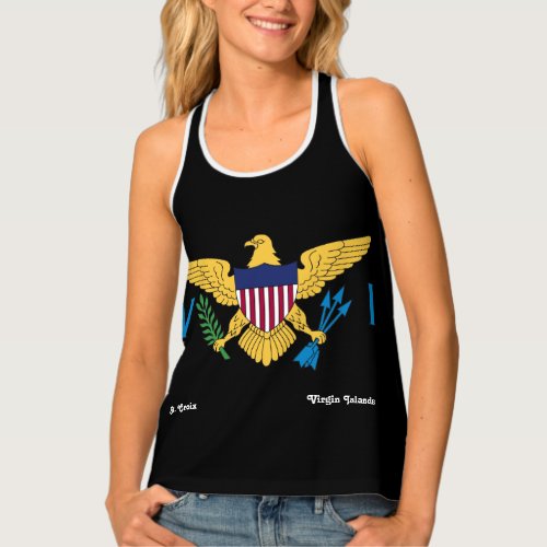 US Virgin Islands Flag St Croix USVI Tropical  Tank Top