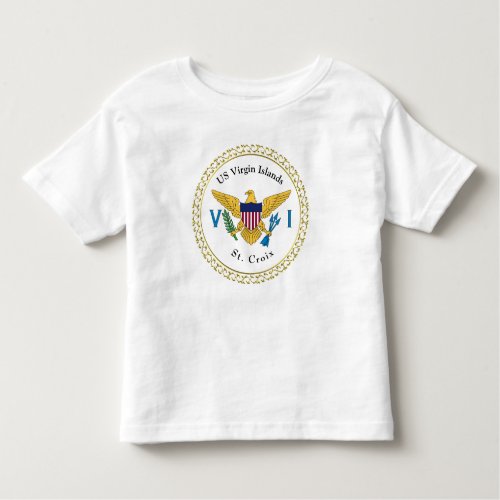 US Virgin Islands Flag St Croix USVI Tropical Toddler T_shirt