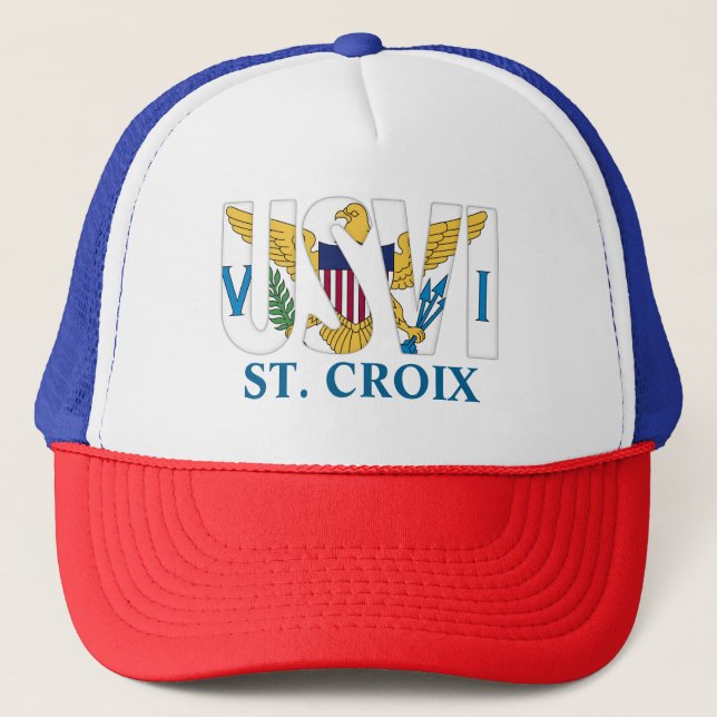 US Virgin Islands Flag St. Croix USVI   Trucker Hat (Front)