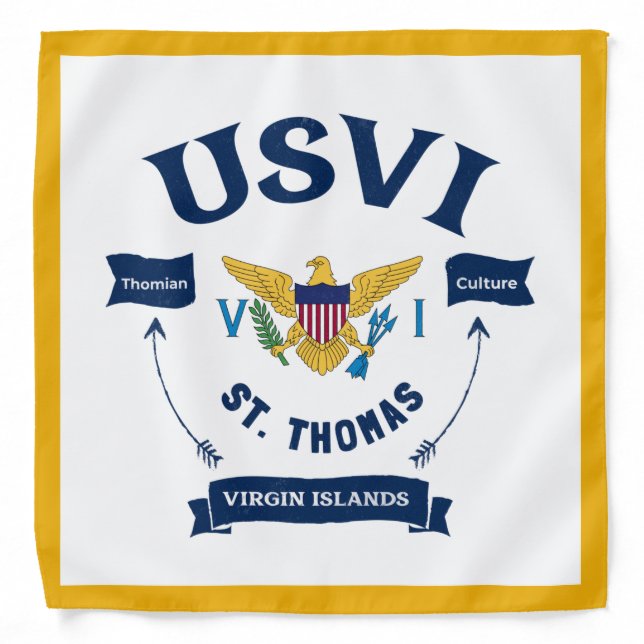 US Virgin Islands Flag St. Thomas USVI Bandana (Front)