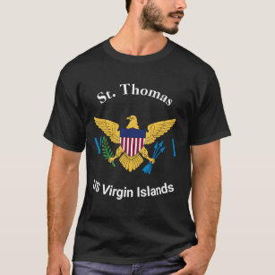 US Virgin Islands Flag St. Thomas USVI Black T-Shirt