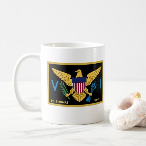 US Virgin Islands Flag St Thomas USVI Caribbean   Coffee Mug